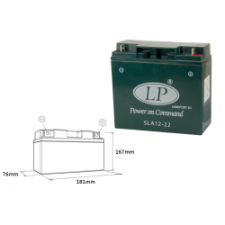 Landport, akumulátor SLA12-22 12V/22AH SEALED BMW (+4AH) 180X75X165, bezúdržbový (2)