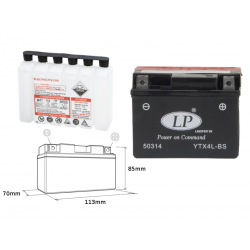 Landport, akumulátor YTX4L-BS 12V 3AH 114X71X86 (YT4LBS), bezúdržbový (8) UE2019/1148