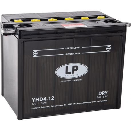 Landport, akumulátor YHD4-12 12V 29AH (CCA A/EN 280) 205X132X165, olověný (4) UE2019/1148