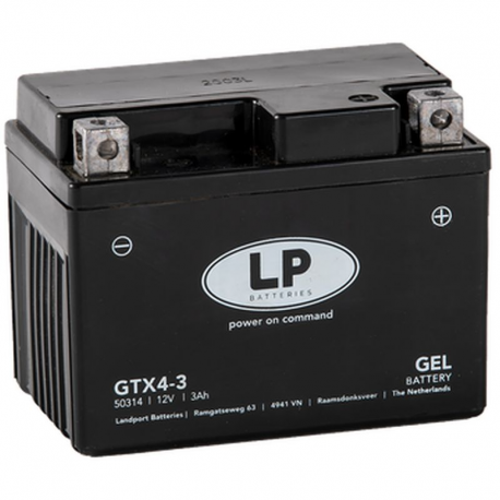 Landport, gelový akumulátor, GTX4-3 (G12-4) 12V 4AH 114X71X86, bezúdržbový (10) G12-4 L