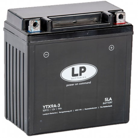 Landport, akumulátor YTX9A-3 (YB9L-A2/B) 12V 9AH (135X75X138mm) (120A) SLA, bezúdržbový (6)