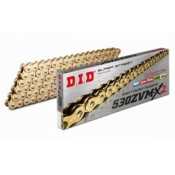 DID 50(530)ZVMX2G&G-112, zlatý řetěz (112 článků) X-RING (s nýtovací spojkou) (50ZVMX2GG-112)