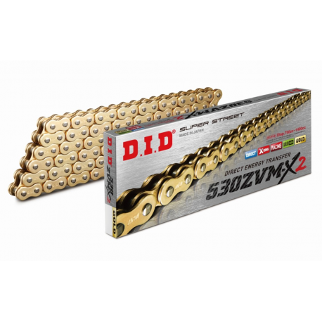 DID 50(530)ZVMX2G&G-102, zlatý řetěz (102 článků) X-RING (s nýtovací spojkou) (50ZVMX2GG-102)