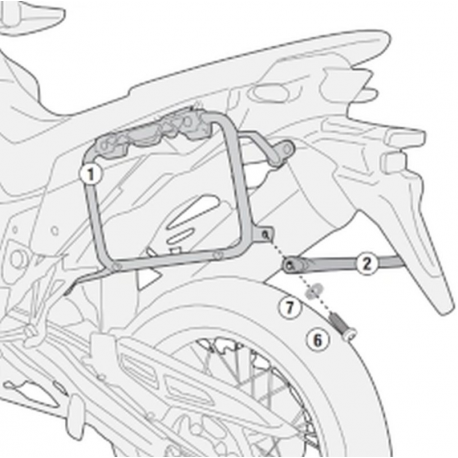 Kappa, nosiče bočních kufrů Monokey Honda XL 750 Transalp (2023) – pro kufry Monokey Retro+Fit, K-Venture Alu