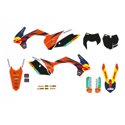 Blackbird, sada polepů, KTM SX-SXF 13-15, EXC 14-16 REPLICA TROPHY 2022