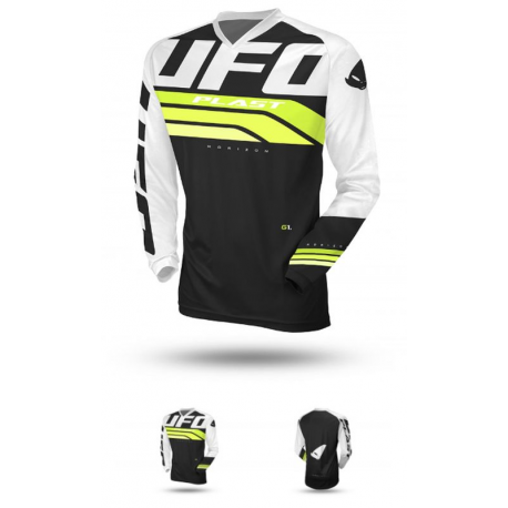 UFO, dres Horizon Jersey Cross, barva černá/bílá/žlutá, velikost XXXL - UFO kolekce 2024