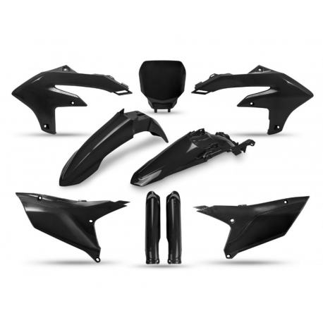 UFO, sada plastů s kryty přední vidlice, Yamaha YZF 450 '23-, černá barva