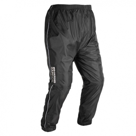 Oxford, kalhoty do deště Rainseal, černá barva, velikost 2XL (XXL)