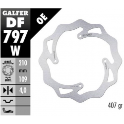 Galfer, zadní brzdový kotouč, KTM SX 85 '11-'20, SX 150 '15-'18, FREERIDE 250/350 '13-, FREERIDE E '12-, WAVE (210X106X4MM)