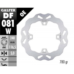 Galfer, zadní brzdový kotouč, Honda CB 400X/F '13- CB 500F/X (ABS) '13-'21 CB 650F '14- CB 650R '19-'23 CBR 650R '19-'23 FORZA 7