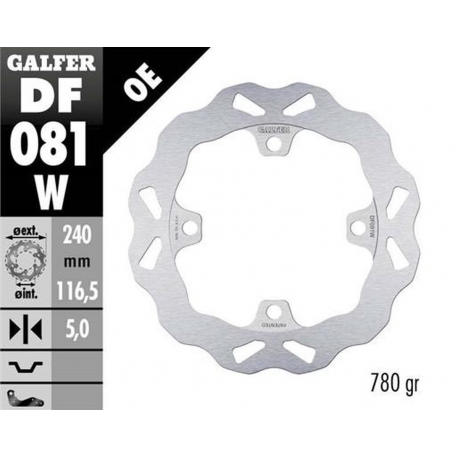 Galfer, zadní brzdový kotouč, Honda CB 400X/F '13- CB 500F/X (ABS) '13-'21 CB 650F '14- CB 650R '19-'23 CBR 650R '19-'23 FORZA 7