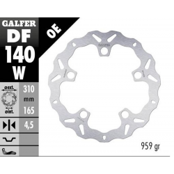 Galfer, přední brzdový kotouč, Honda VFR 1200X CROSSTOURER '12- (WAVE FIXED) (310X165X4.,5MM)