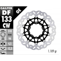 Galfer, přední brzdový kotouč, Honda FORZA 750 '21-'23 CB 1000R '18-'23 NT 1100 '22-'23 (WAVE FLOATING) (310X94X4,5MM)