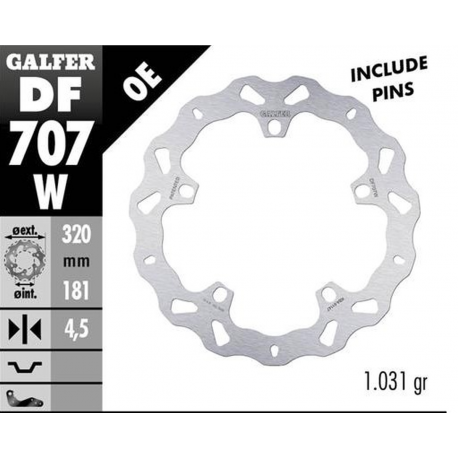 Galfer, přední brzdový kotouč, BMW F 800R/S/ST/GT '09- F 900XR '20- R 850R/RT '04 R 1100S '01- R 1100/1500/1200/1250S/R/RT/S/ST/