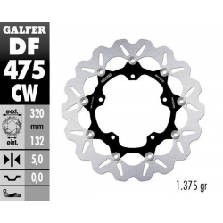 Galfer, přední brzdový kotouč, Yamaha YZF-R6 '17-'23 YZF-R1 '04-'06 YZF-R1 '15-'23 FZ 1 FAZER '06- MT-10 '16 XVS 1300 STRYKER (U
