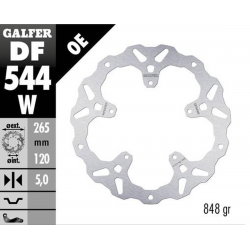 Galfer, zadní brzdový kotouč, BMW S 1000XR '20-'22 (WAVE FIXED) (265X120X5MM)