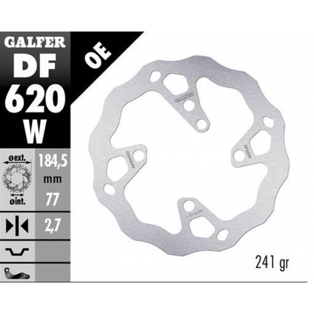 Galfer, zadní brzdový kotouč, Beta EVO 125 '20-'23 250 2T '20-'23 300 2T '20-'23 300 4T '20-'23 (WAVE FIXED) (184X77X2,7MM)