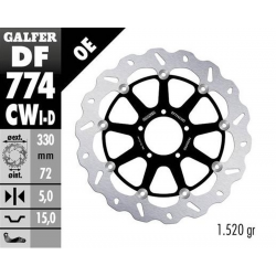 Galfer, přední brzdový kotouč, Ducati 1098 '07-'08 1198S/R '09- 1103/1199/1299 PANIGALE '12- MULTISTRADA 1103 V4 '21-23 (pravý)
