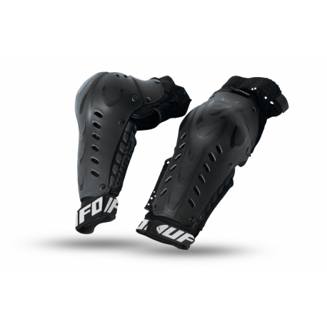 UFO, chrániče loktů s kloubem KAJAM ELBOW GUARD, černá barva, velikost S/M - nahrazuje GO02016KS/M
