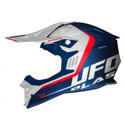 UFO, přilba cross Interpid, barva bílá/modrá/červená Fluo, velikost M - UFO kolekce 2024