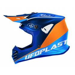 UFO, přilba cross Korey, dětská/Junior, barva modrá/oranžová, velikost M - UFO kolekce 2024