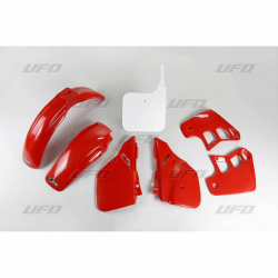 UFO, sada plastů, Honda CR 125 '89-'90 arva OEM (červená/bílá) (HO098E999)
