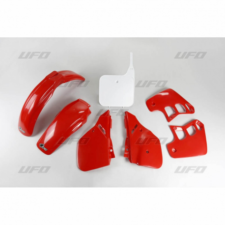 UFO, sada plastů, Honda CR 125 '89-'90 arva OEM (červená/bílá) (HO098E999)