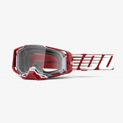 100%, brýle Armega OVERSIZED DEEP RED - CLEAR LENS, barva červená/bílá/šedá,, čiré sklo