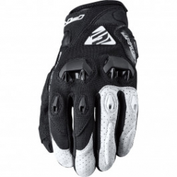 Five Gloves, koženo-textilní rukavice, STUNT EVO, barva černá/bílá, velikost 12 (XXL)