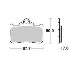 SBS, brzdové destičky STREET EXCEL SINTER KH759, zlatá barva, určeno pro: Honda CB 500 F/X/R '22-, CBR 500 R '22-, CB 750 HORNET