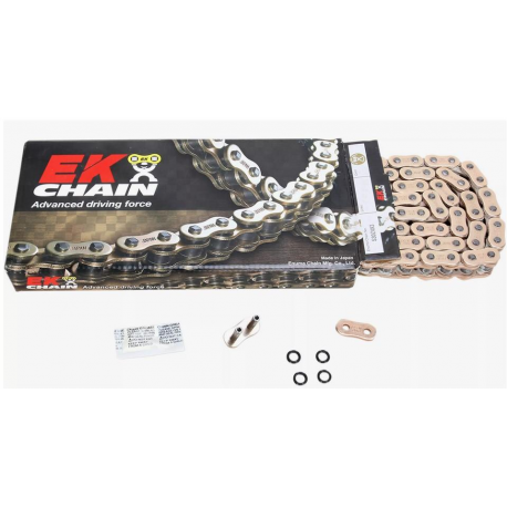 EK, řetěz ZVX3 Ultra Sport NX-RING 120 článků, zlatá barva (do 1200ccmm) (41,8KN) (Made in Japan)