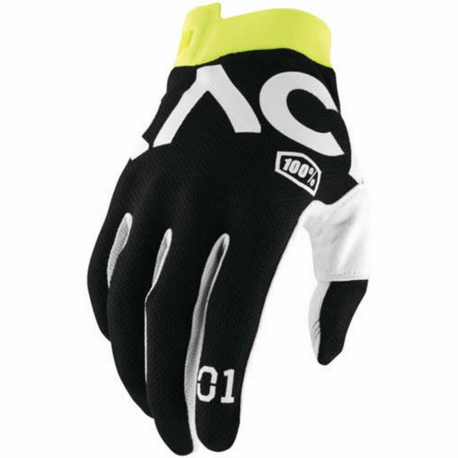 100%, rukavice Cross/Enduro RACR ITRACK BLACK, velikost S
