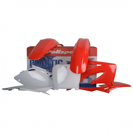Polisport, sada plastů, Honda CRF 450R '02-'03, OEM barva, červená/bílá