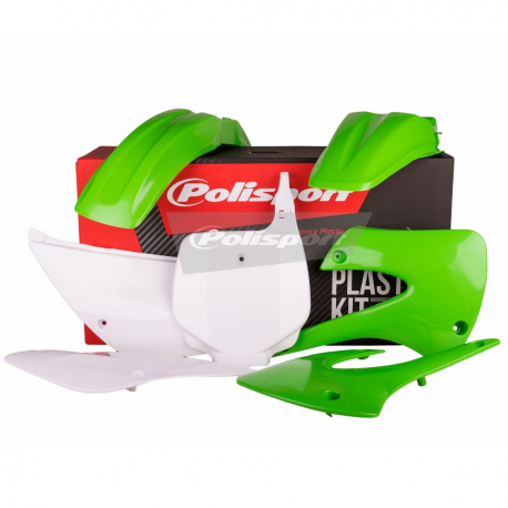 Polisport, sada plastů, Kawasaki KX 85 '01-'13 KX 100 '01-'13 s přední tabulkou (8662900002)
