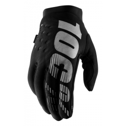 100%, rukavice CROSS/ENDURO, model BRISKER YOUTH SOFTSHELL BLACK/GREY, velikost S