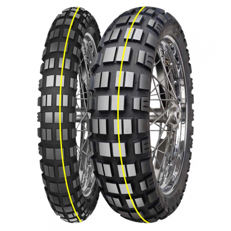 Mitas, pneu 140/80B17 E-10 69T TL Dakar (žlutý pruh), zadní, DOT 16/2023 (24424)