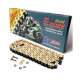 ČZ, řetěz 525 SDZZ (122 článků) ACTIVE RING (X-RING) zlatý, do 1200ccm (46,2 KN) - nýtovací spojka