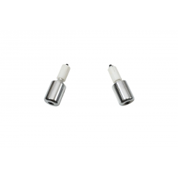 Buzzetti, koncovky/těžítka řidítek, průměr 17,5mm, chromované
