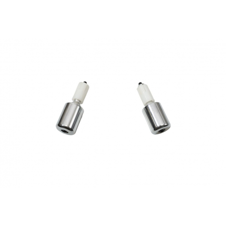 Buzzetti, koncovky/těžítka řidítek, průměr 17,5mm, chromované