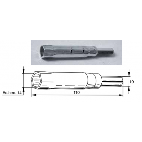 Buzzetti, klíč na svíčky Honda 14mm 110mm