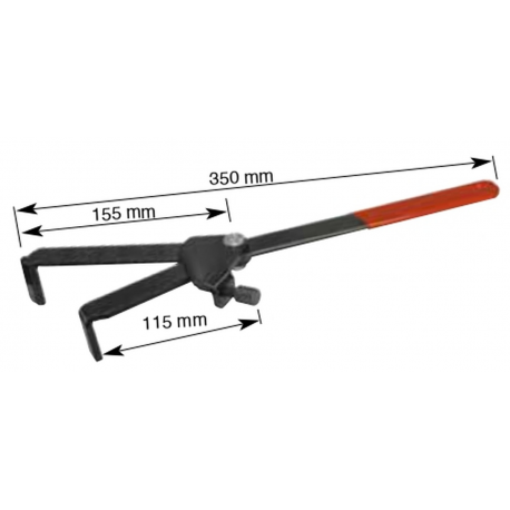 Buzzetti, klič pro aretaci rotoru / spojkového koše, s regulací 69-125mm