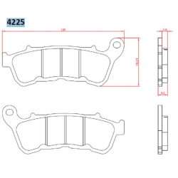 Brenta, brzdové destičky KH640, Sinter, Harley Davidson XL883/XL1200 '14-, přední (FT 4225)
