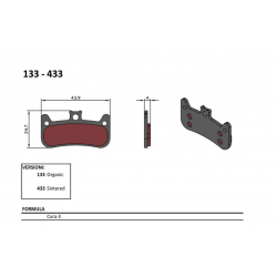 Brenta, cyklo brzdové desky, organické, určeno pro: Formula CURA 4 BR133
