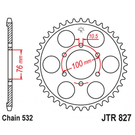 JT, rozeta 806 43 Suzuki RF 900R '94-00 (80643JT) (řetěz 532)