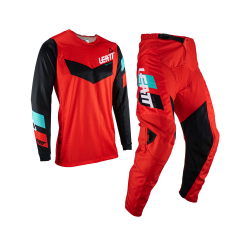 Leatt, komplet dres + kalhoty, Moto Ride Kit 3.5 Red, velikost M