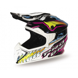 Progrip, Junior MX přilba PG3009 , barva bílá/černá/růžový velikost L (3009-382)
