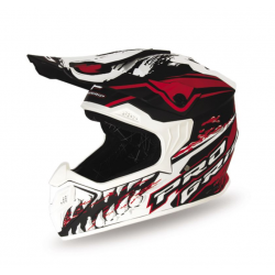 Progrip, Junior MX přilba PG3009 , barva bílá/červená/černá mat. velikost M (3009-149)