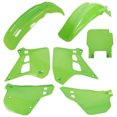 Polisport, sada plastů, Kawasaki KX 125 '90-'91, s přední tabulkou, (8672800001), zelená barva