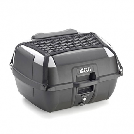 GIVI, centrální kufr B45+ Monolock (45LT) se síťkou a opěrkou (balení obsahuje plotnu)