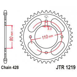 JT , rozeta 4597 42 Honda CBF 125 '21-'23 (459741JT) (řet. 428) -